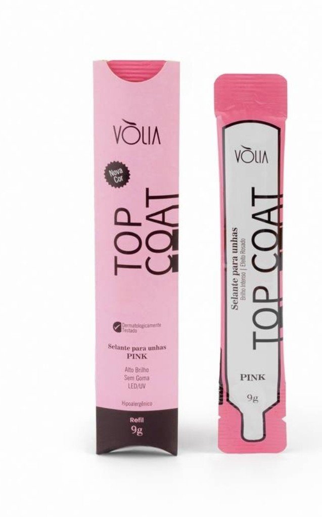 Refil top coat pink volia