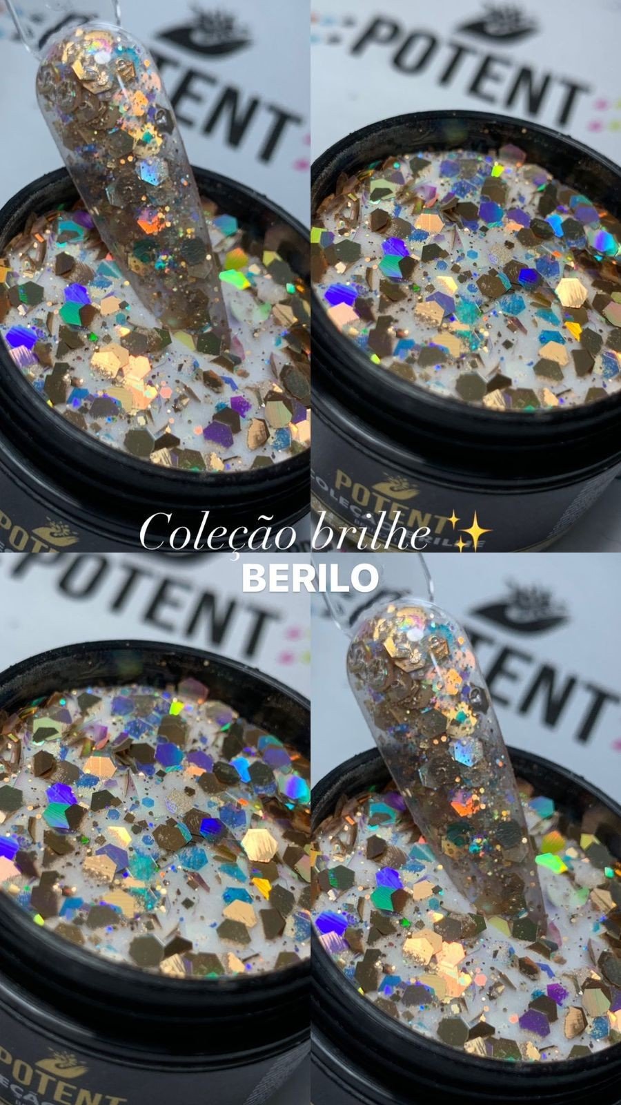 Pó acrílico potent brilhe birilo