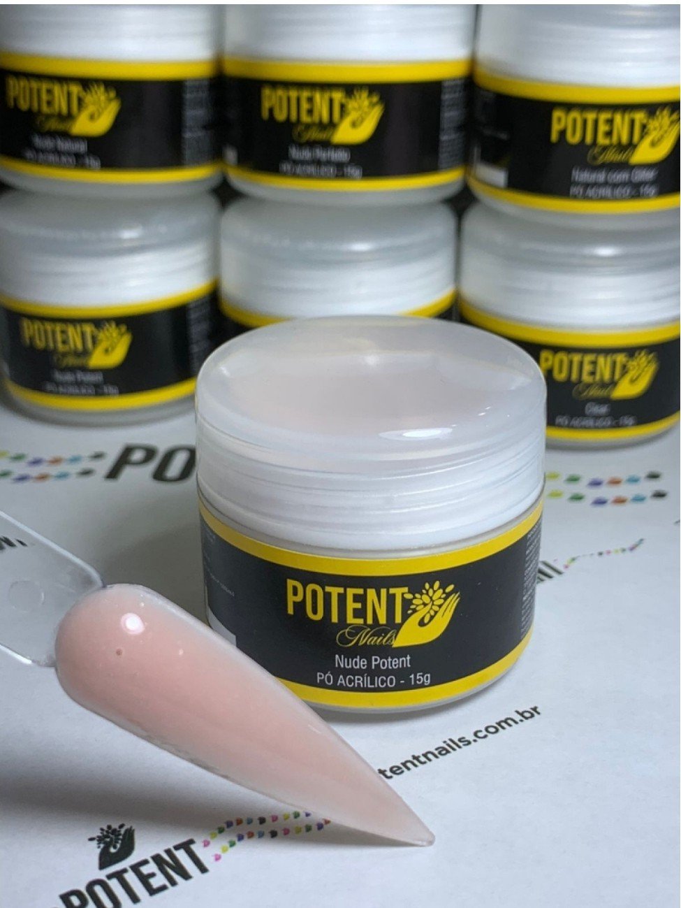 Po acrílico nude potent