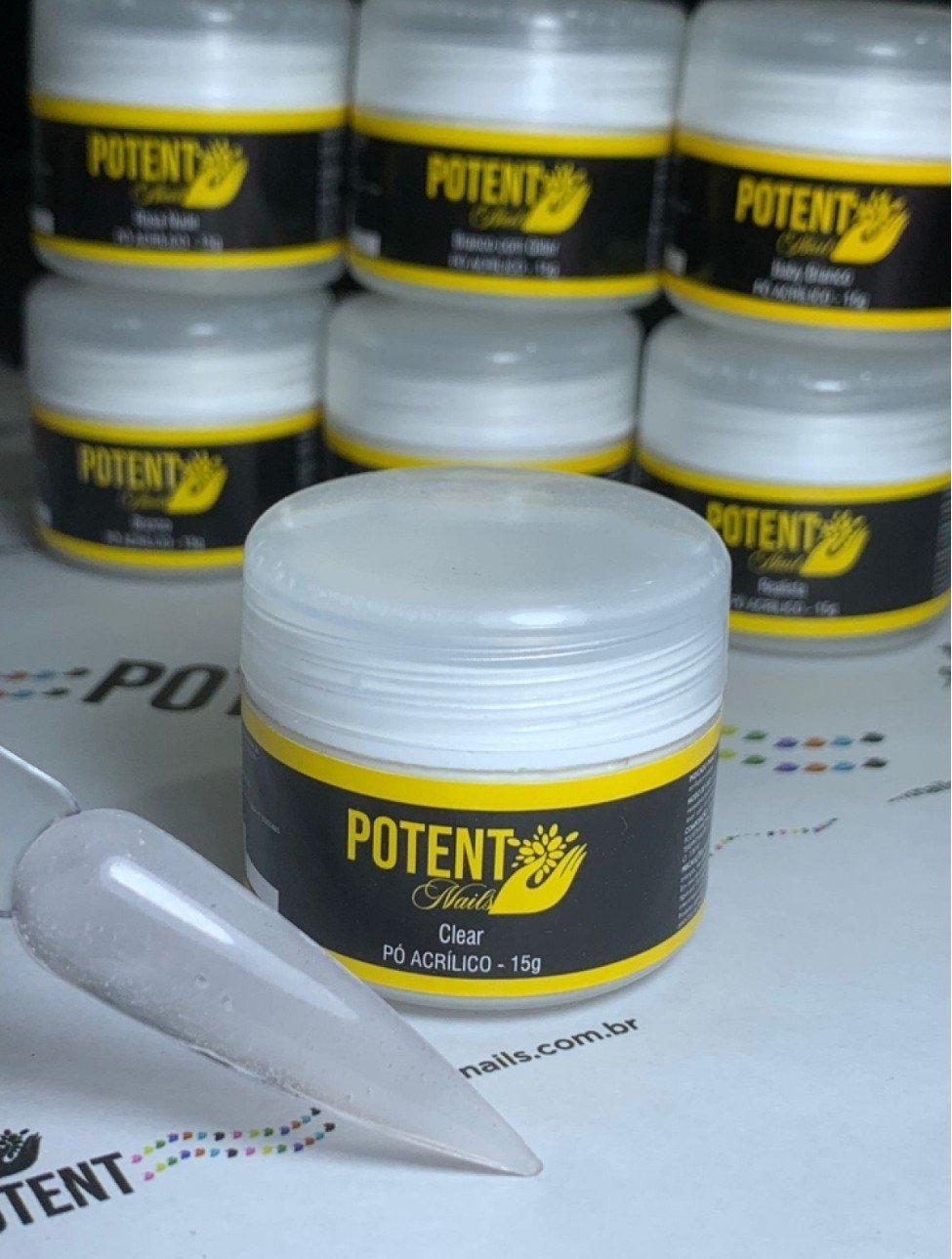 Po acrílico potent clear