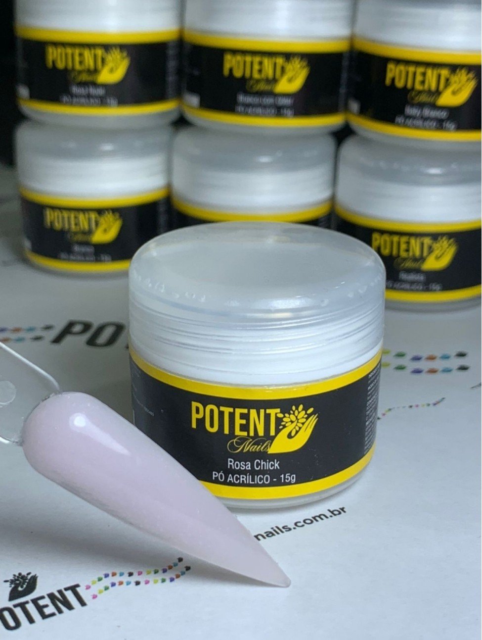 Po acrílico potent rosa chick