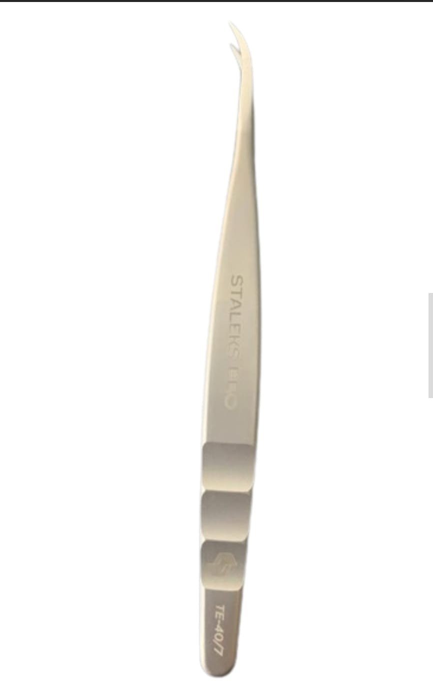 pinça para cílios staleks 40/7