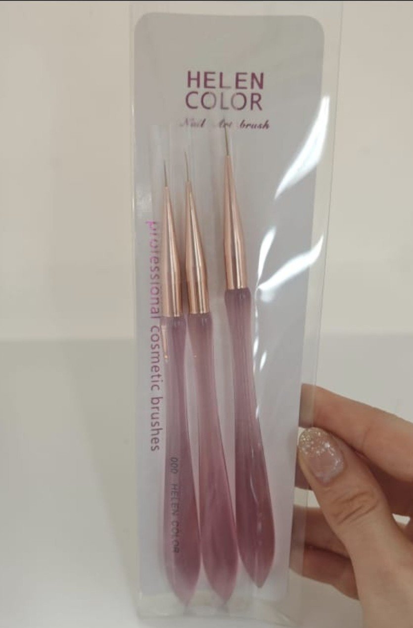 Kit pincel line helen rosa translúcido 