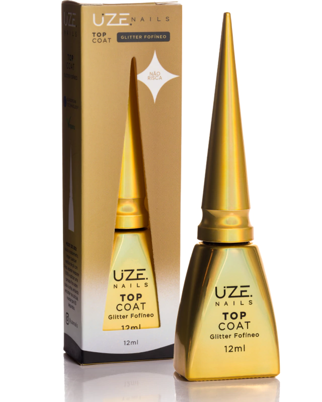 Top Coat Glitter Fofíneo Uze Nails