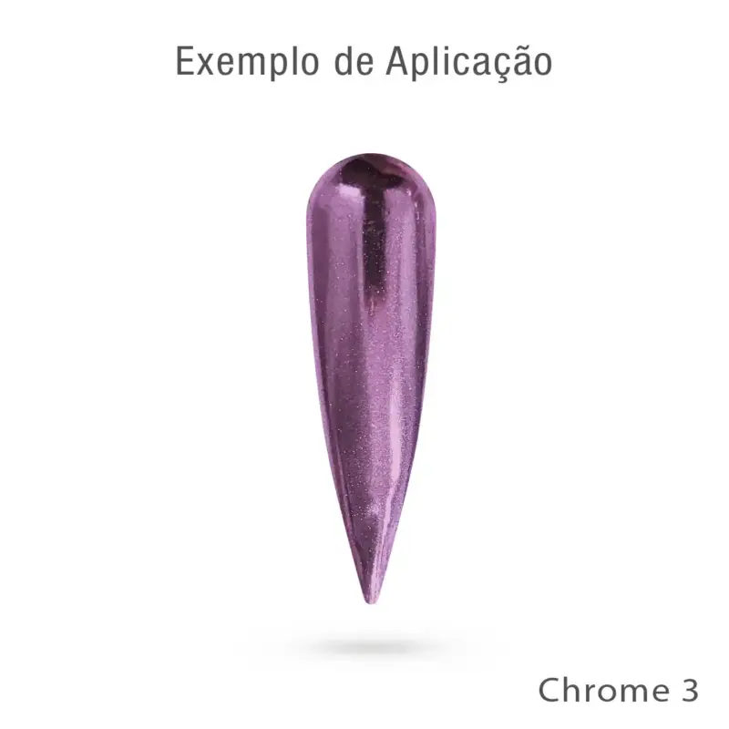 Pó Cromado Charms 3 espelhado