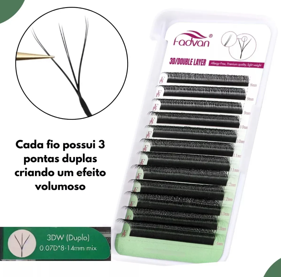  cilios fadvan 3DW Duplo 07d 8-14 mix