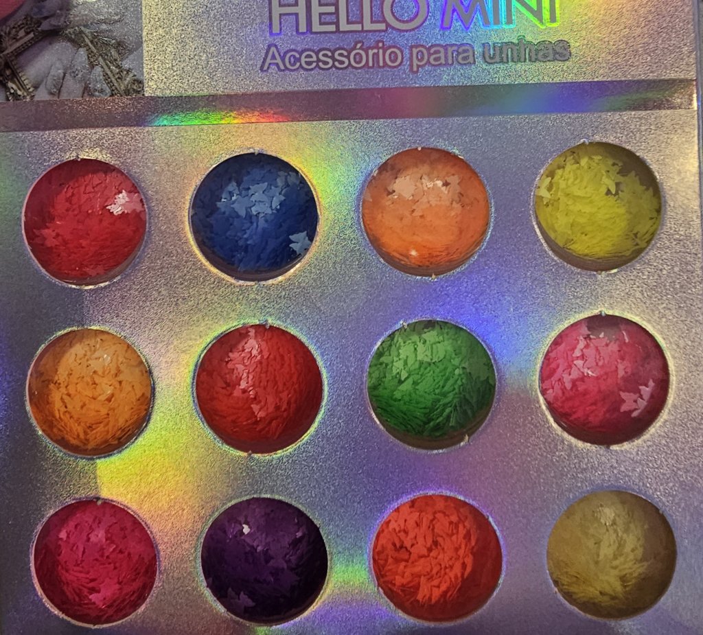 Kit gliter borboletas neon