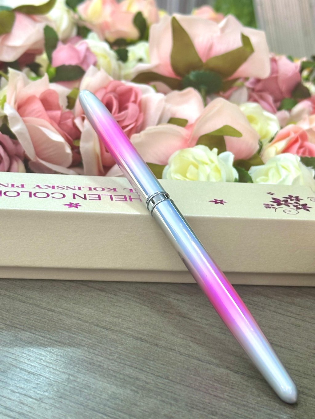 pincel rosa/prata helen 