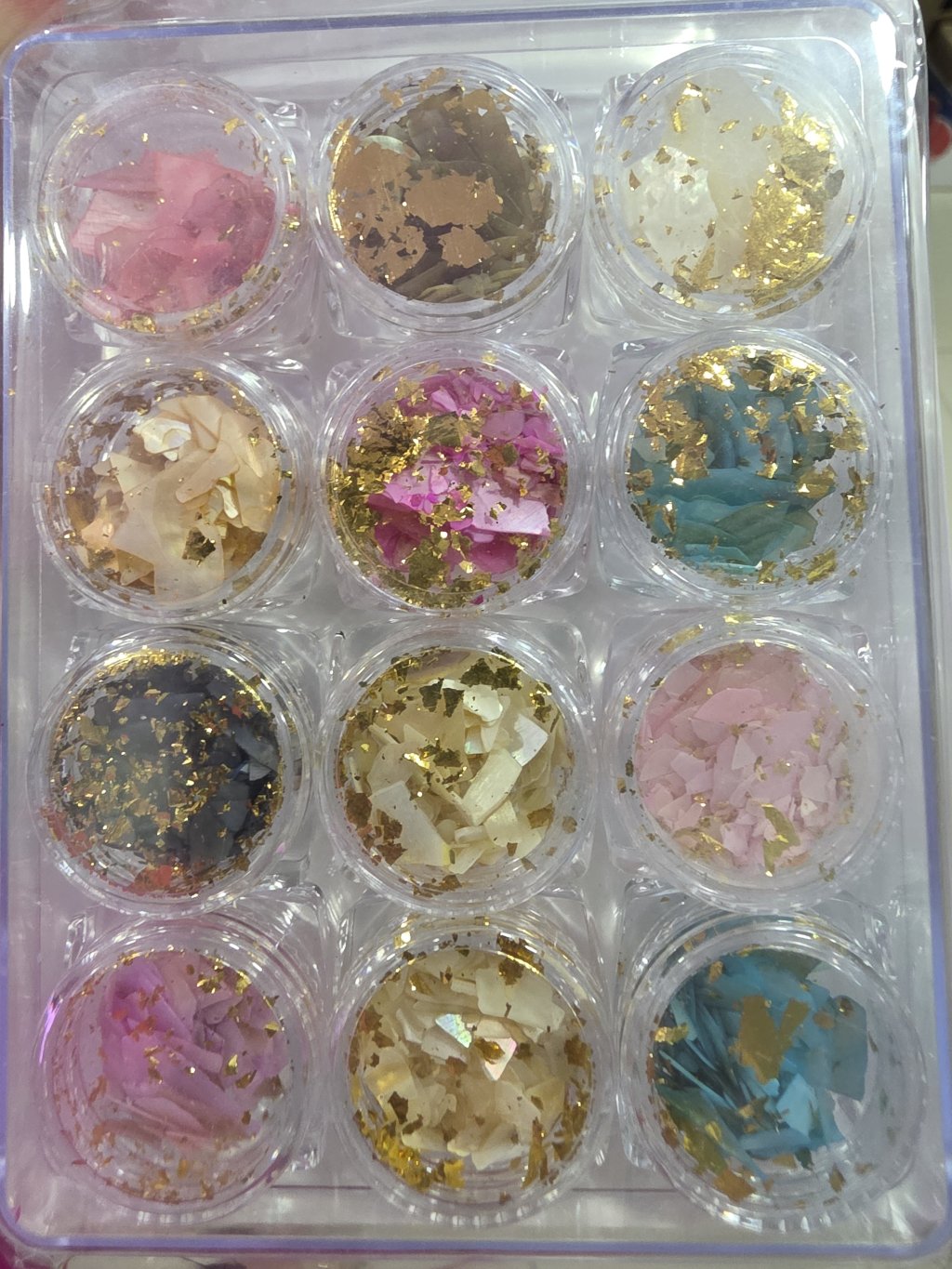 Kit madrepérola com ouro