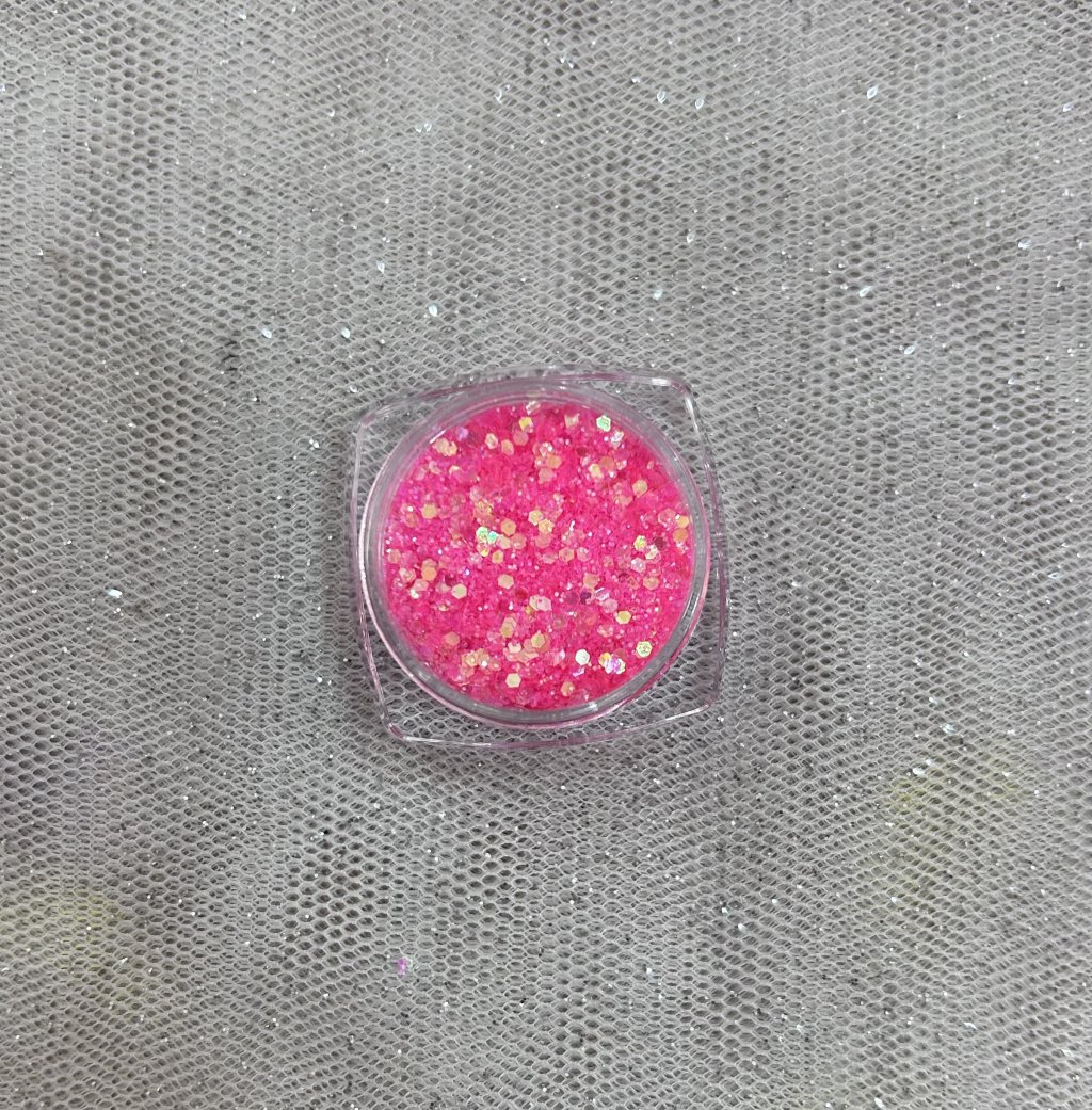 Glitter flocado rosa pink 