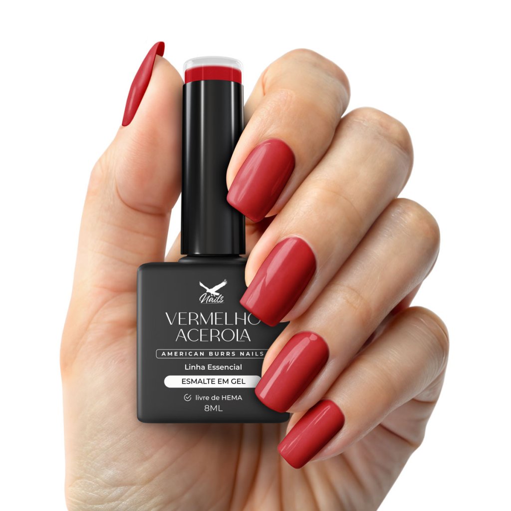ESMALTE GEL VERMELHO ACEROLA AMERICAN NAILS
