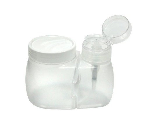 porta acetona/algodao transparente santa clara