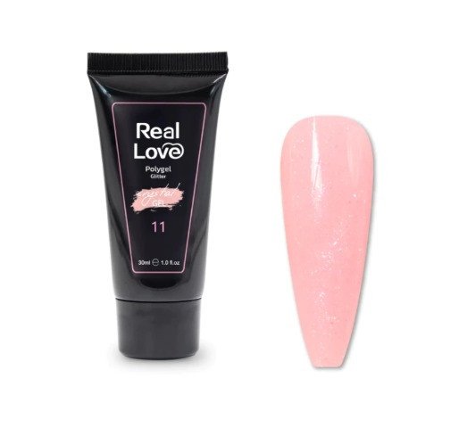 poligel real love 11 com gliter