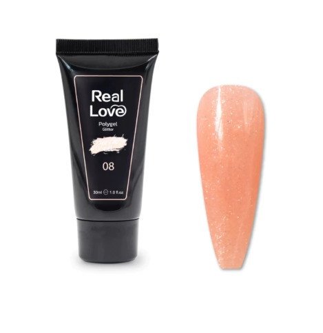 Poligel real love 8 com gliter