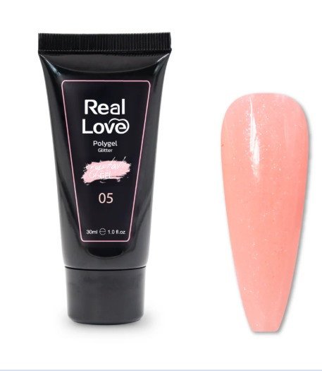 Poligel real love 5 com gliter