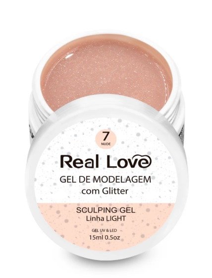 Gel real love 7 com gliter
