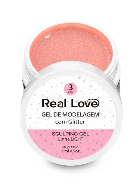 Gel real love 3 com gliter