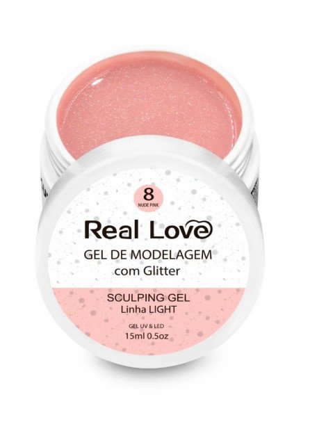 Gel real love 8 com gliter