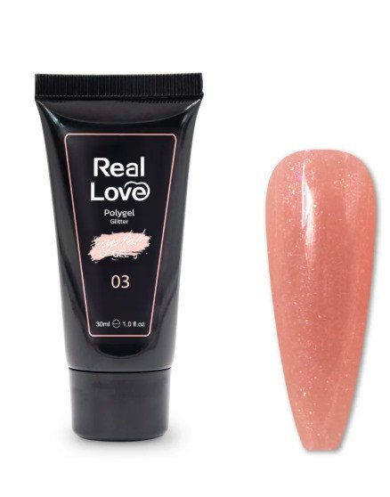 Poligel real love 3 com gliter