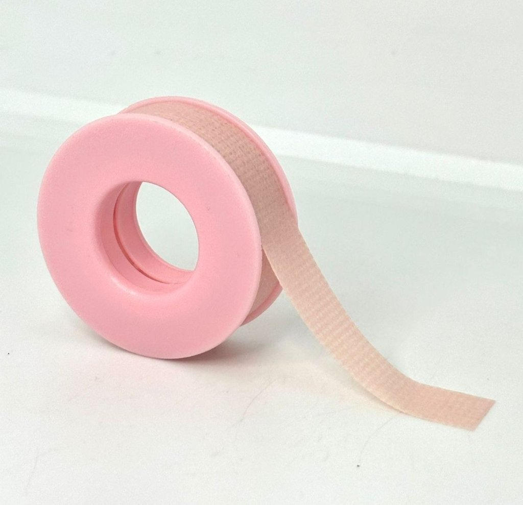 fita micropore de tecido rosa(siliconada)