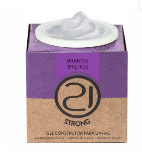 gel strong nails 21 branco brilhos