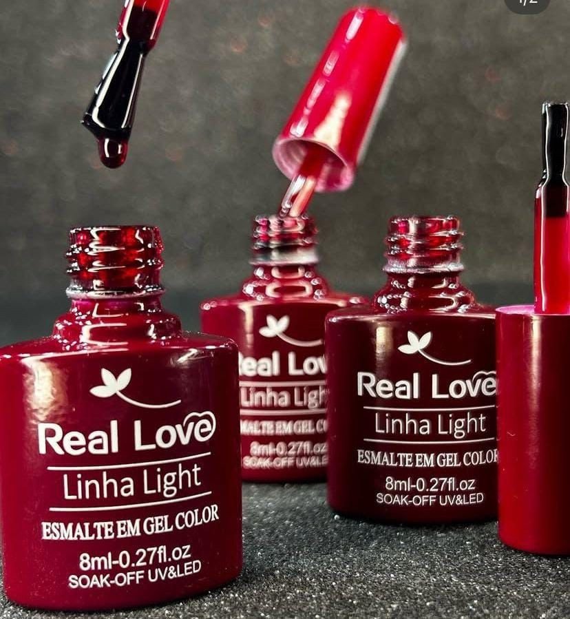 esmalte real love vermelho translucido(Rebu) P039