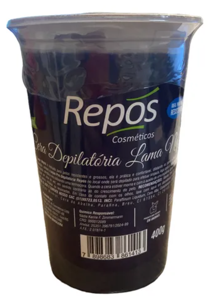 cera depilatória repos lama negra