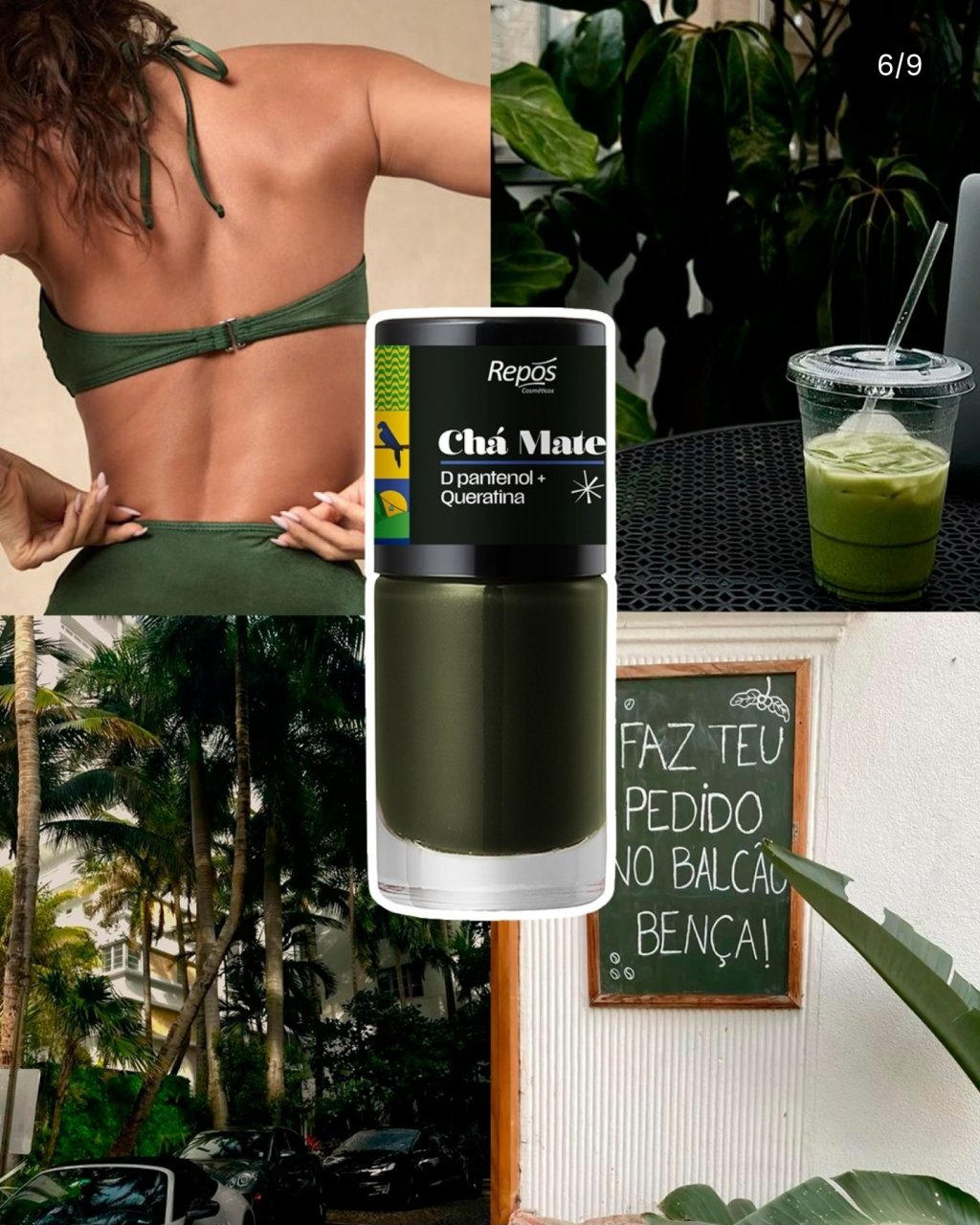 Esmalte repos chá mate