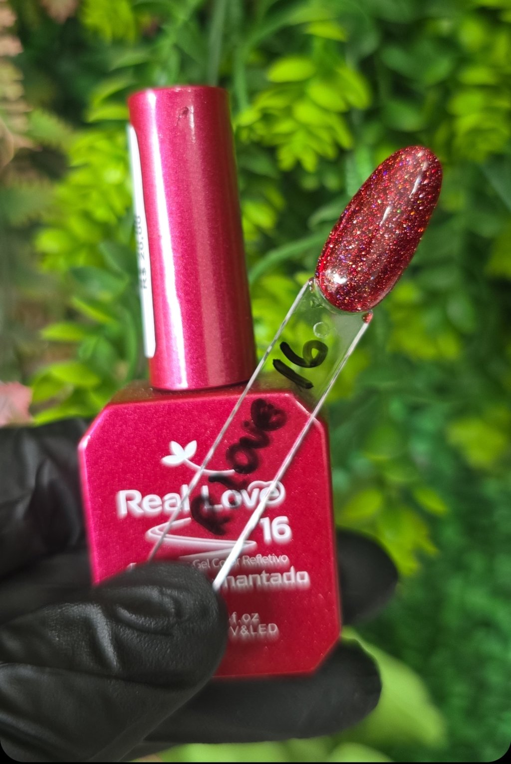 Esmalte real love gliter diamantado 16