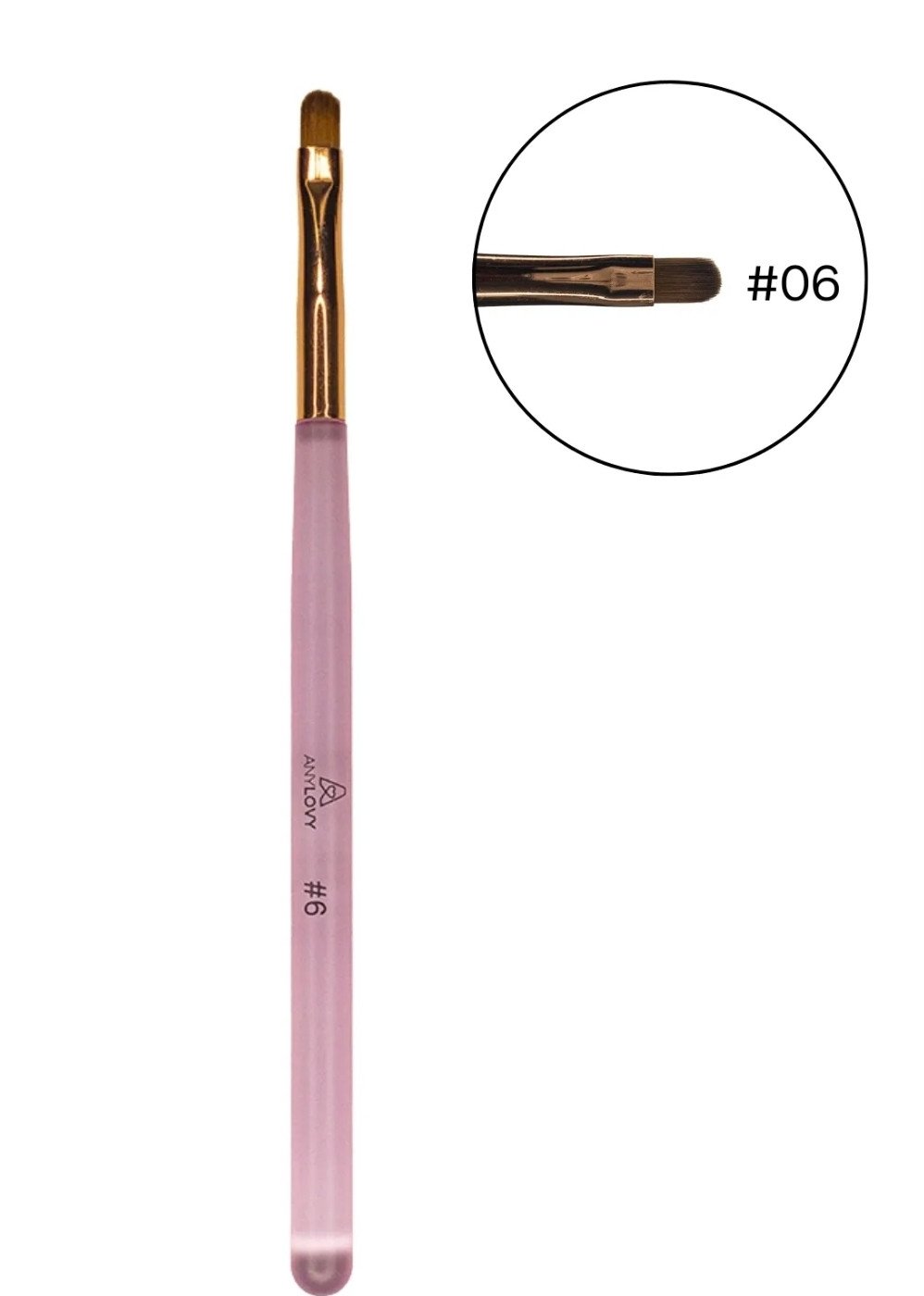 Pincel língua de gato anylovy n6