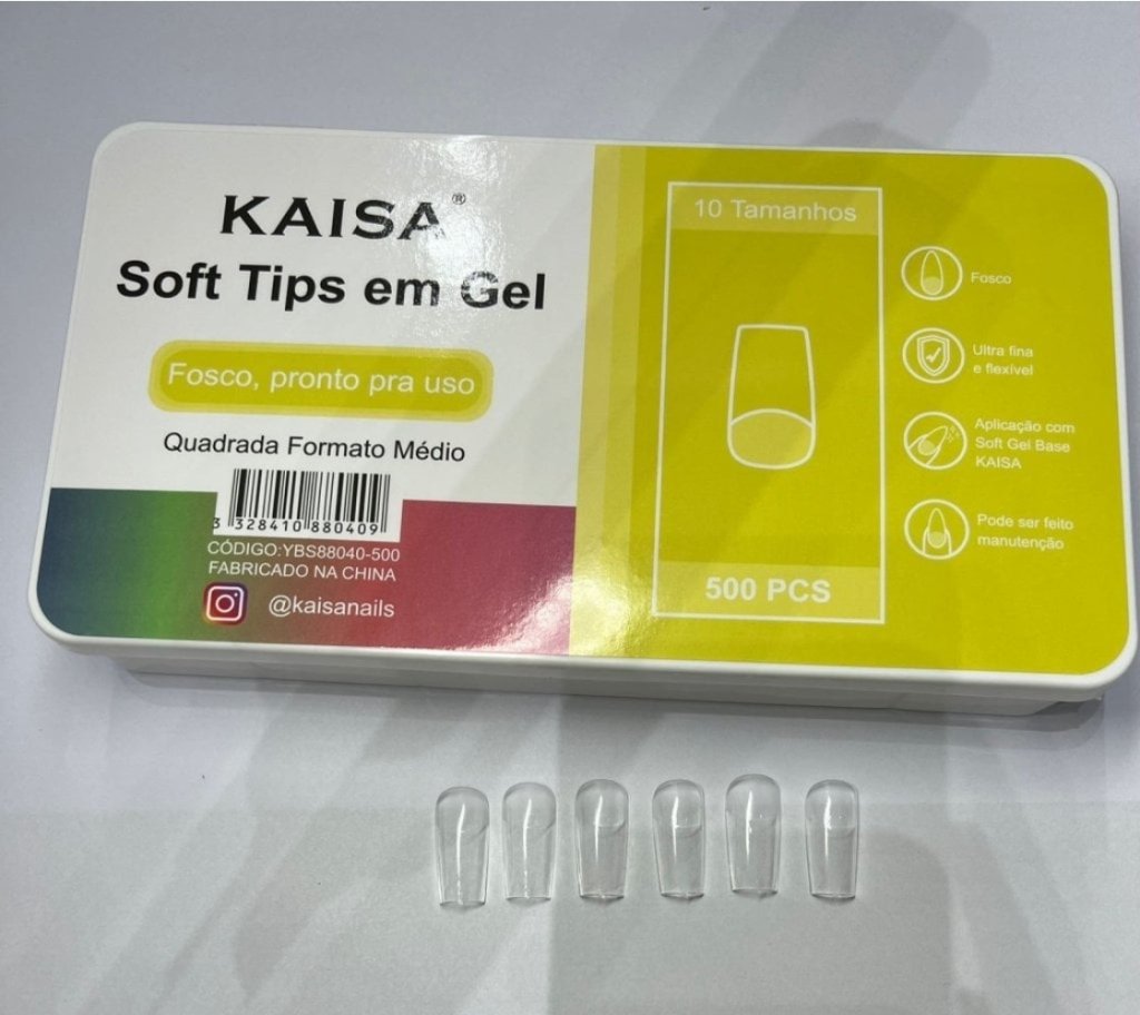 Postiça soft gel quadrada kaisa