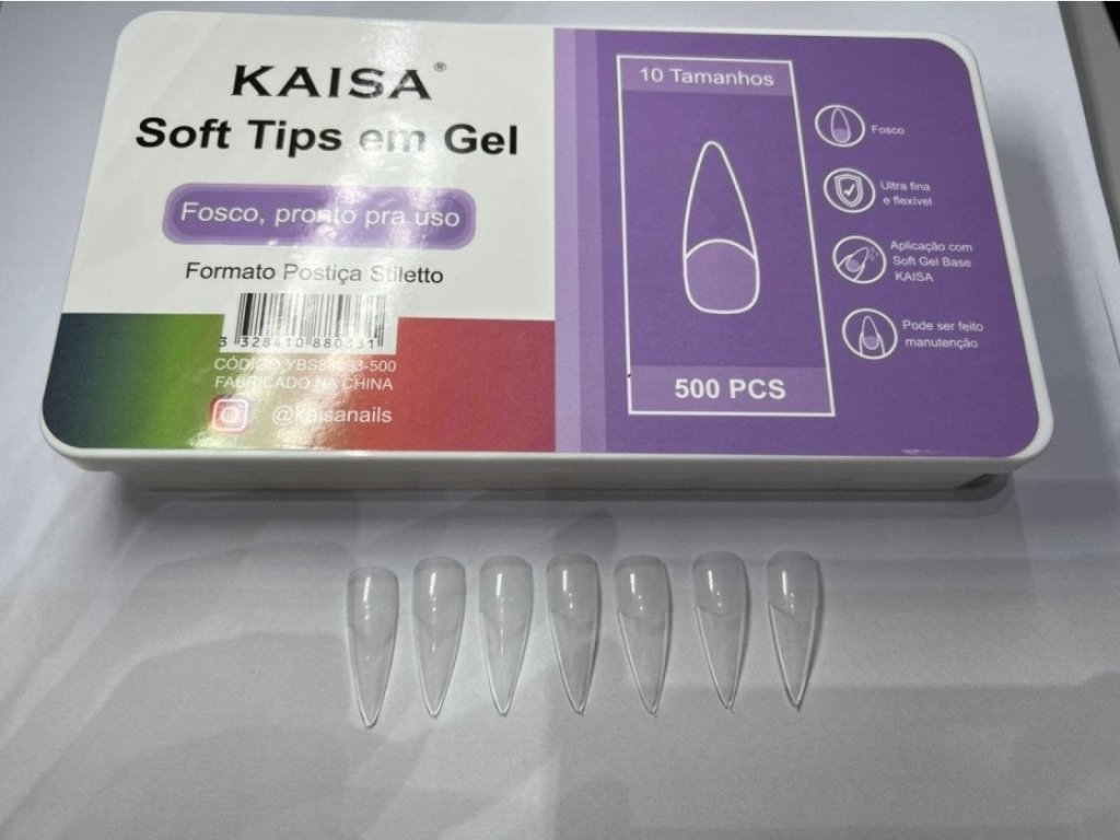 Postiça soft gel estileto kaisa