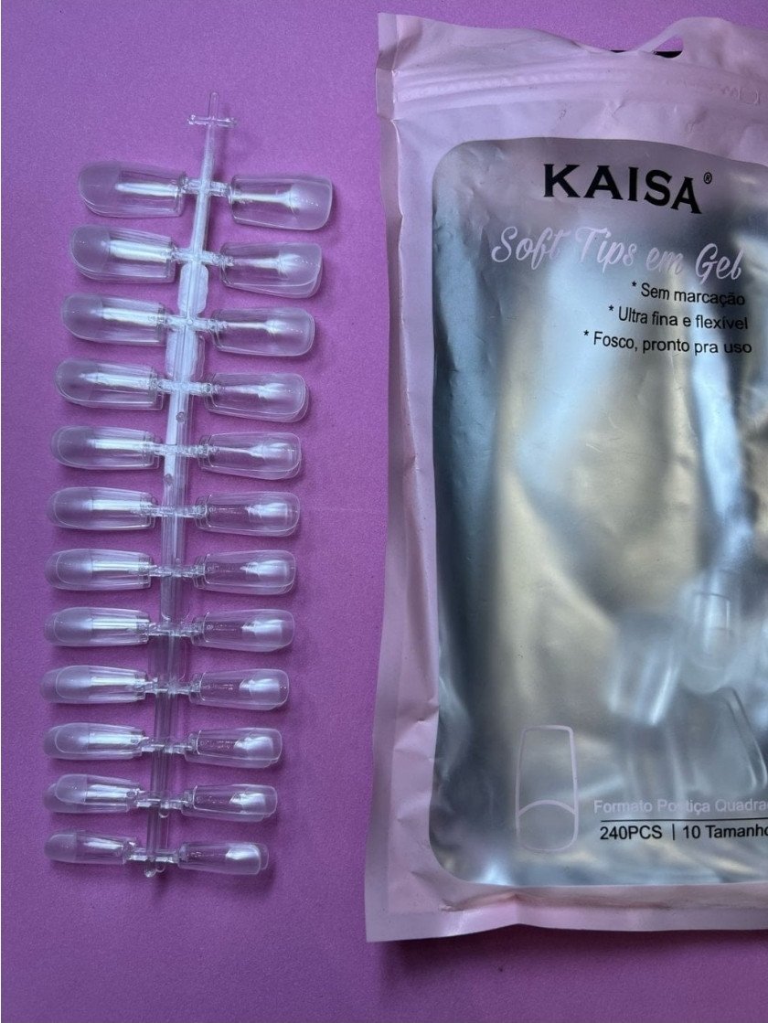 REFIL 240 UNHAS SOFT QUADRADA KAISA