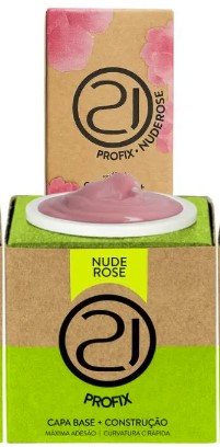profix nude rose nails 21 pote 34g + frasco brinde