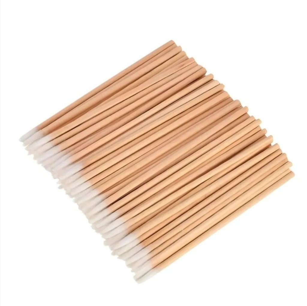 Mini Palito madeira ponta de algodão 