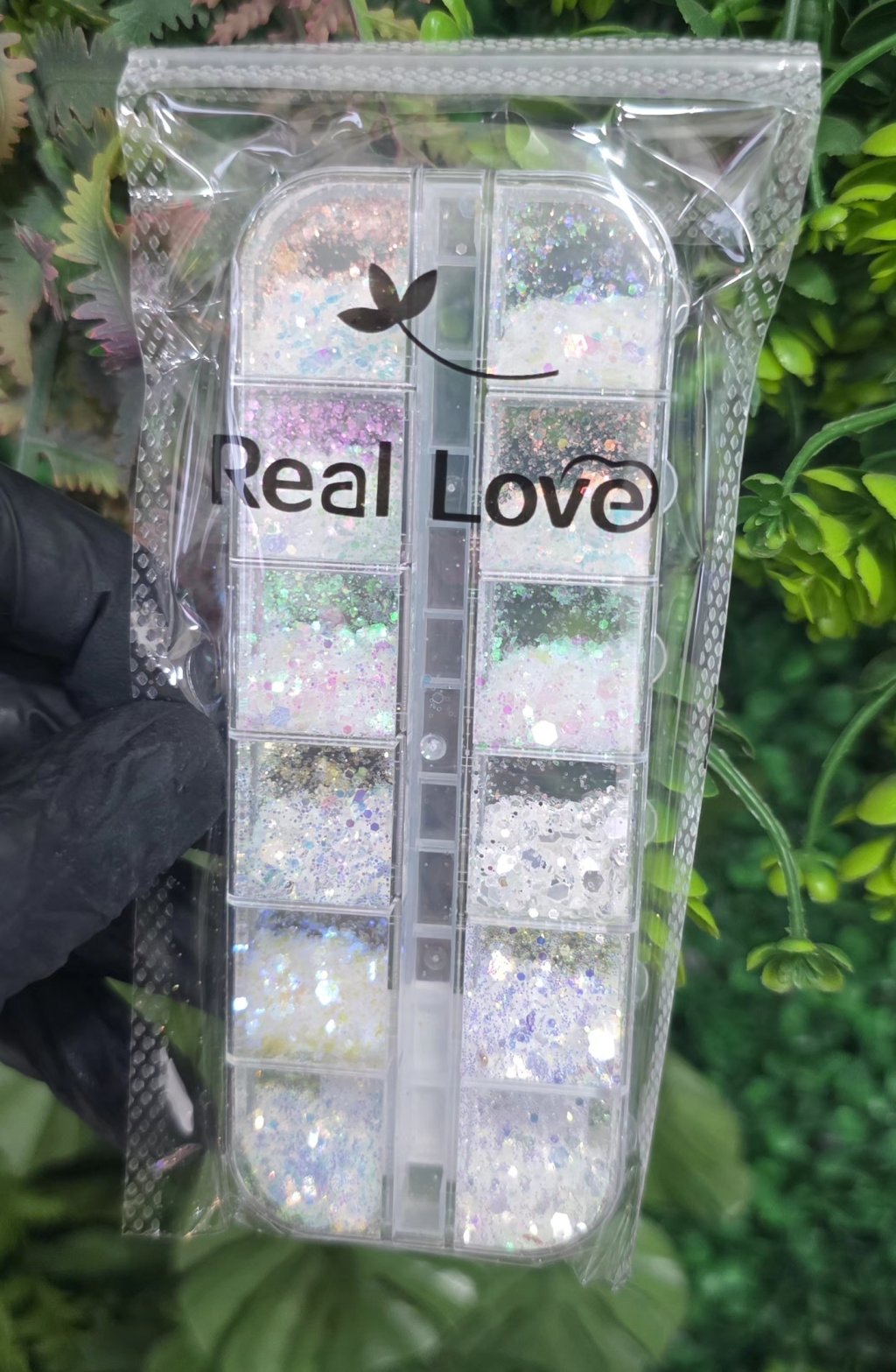 KIT GLITER FLOCADO BRANCO FURTACOR REAL LOVE