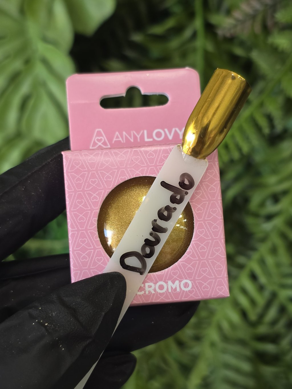 Pó cromado Anylovy dourado