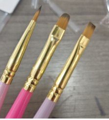 kit pincel para gel rosa helen color