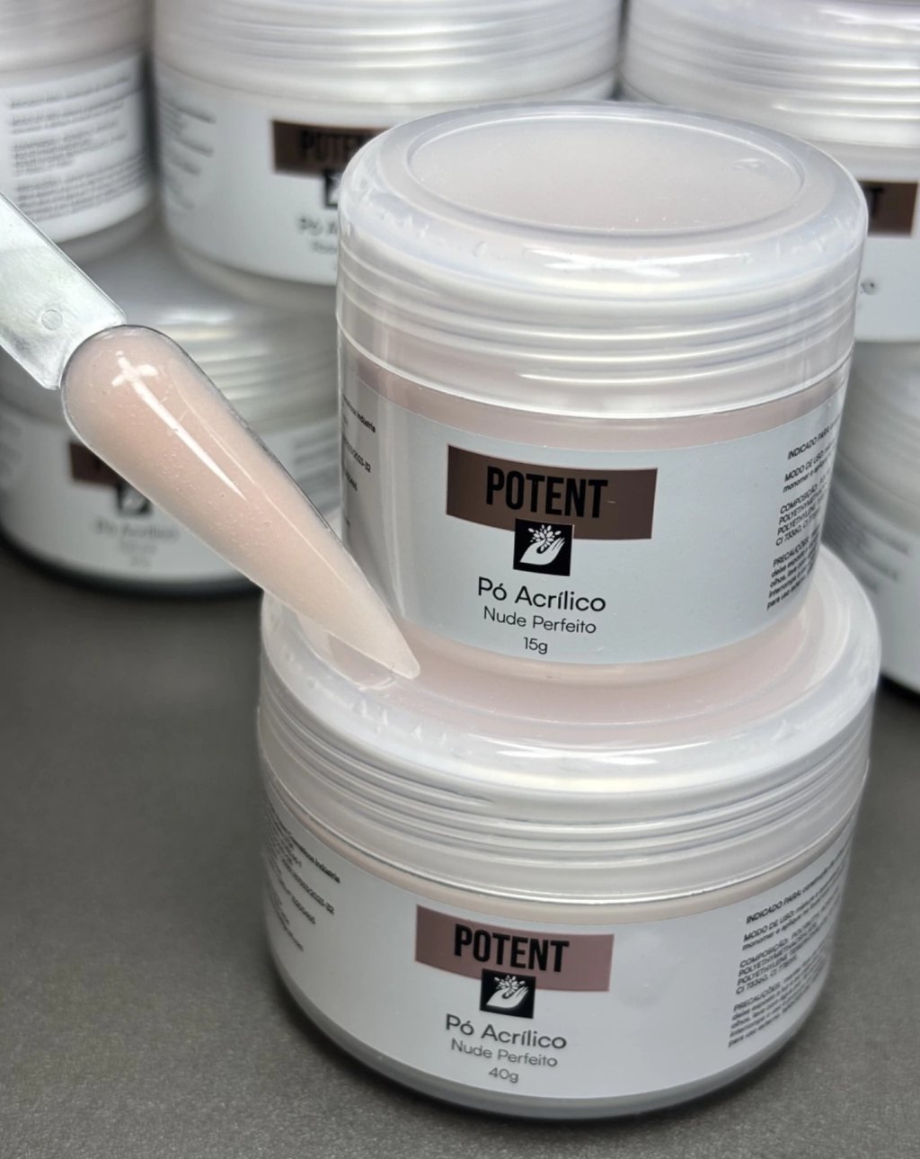 Pó acrílico nude perfeito 