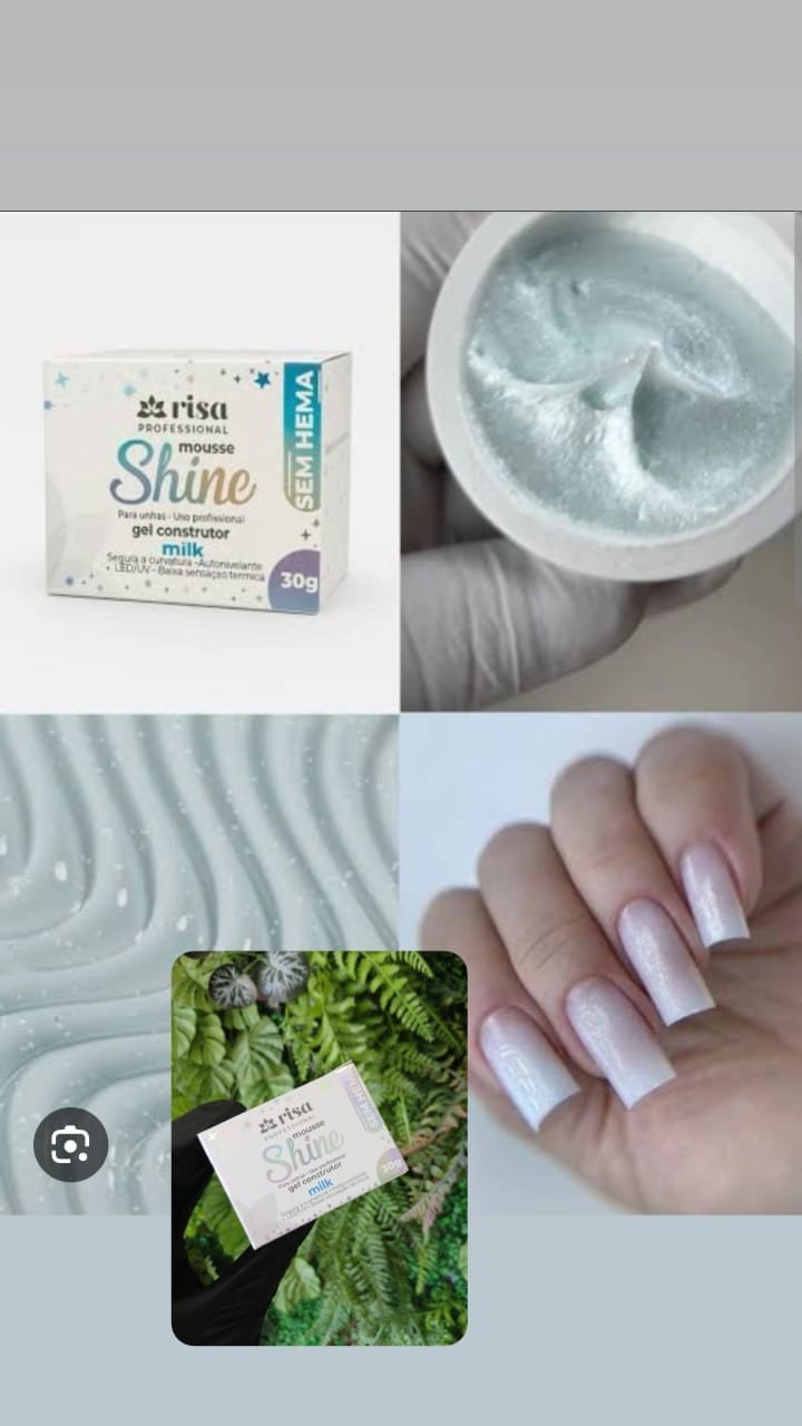 gel mousse milk shine risa sem hema
