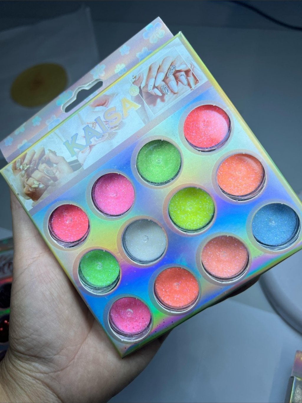 Kit gliter fino colorido kaisa