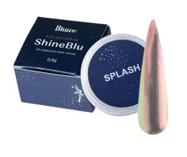 pó cromado pirimpimpim bluwe splash (rosa)