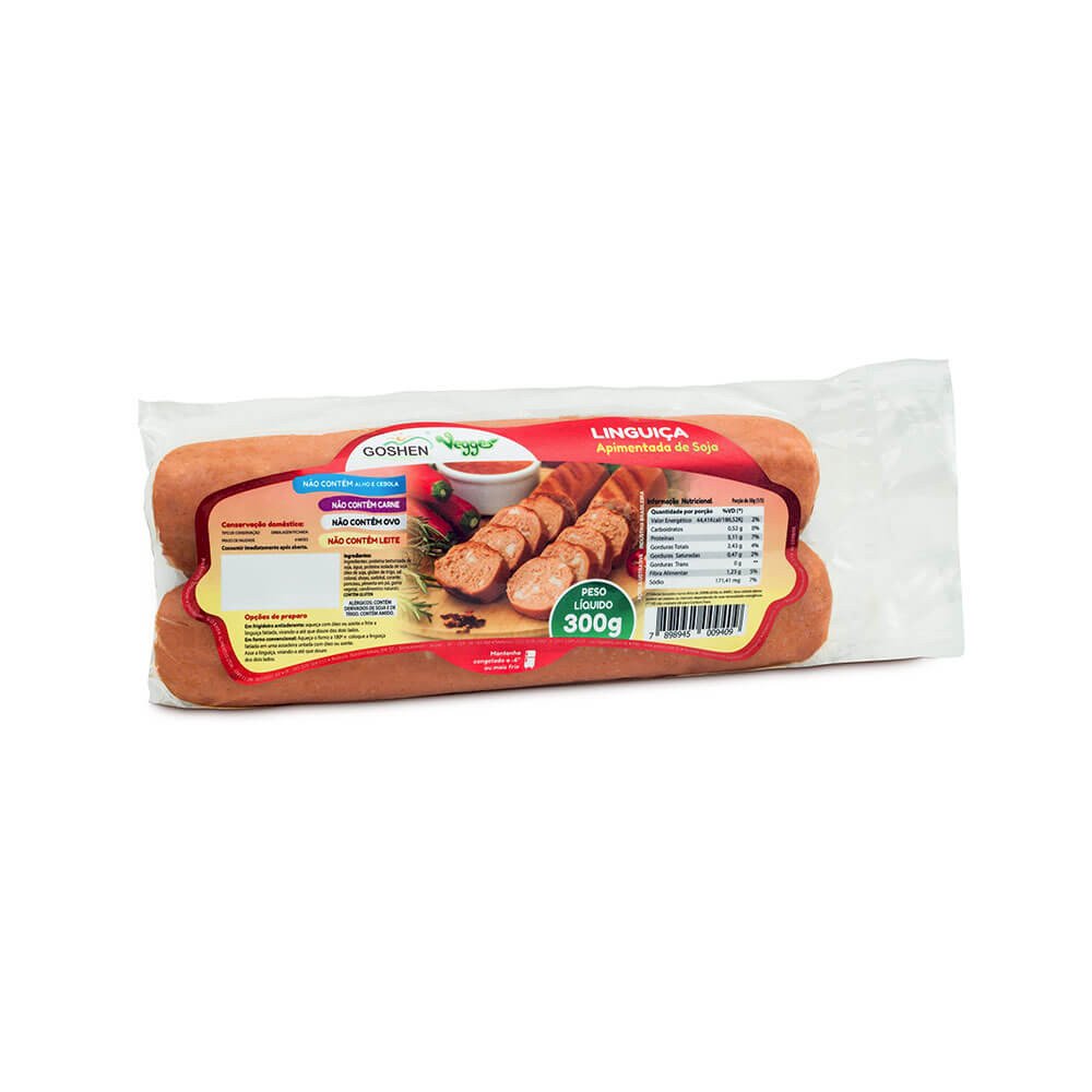 LINGUIÇA APIMENTADA DE SOJA GOSHEN 300G