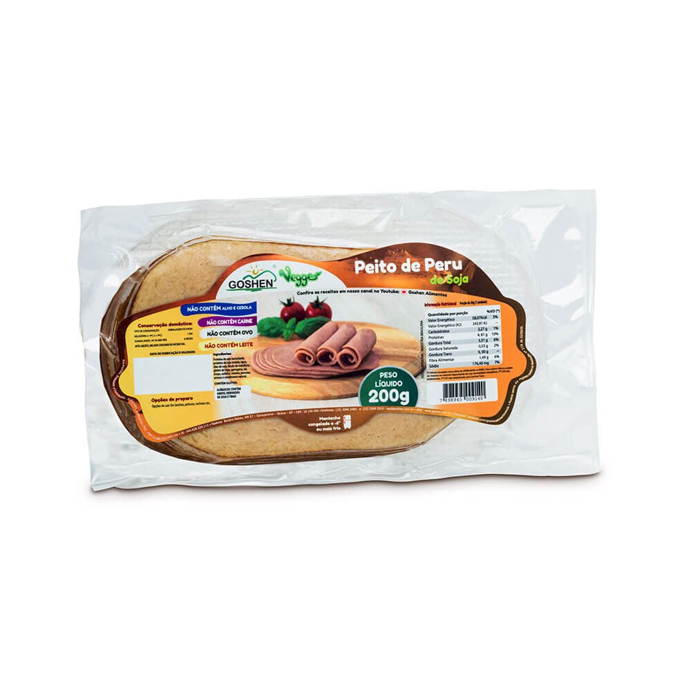PEITO DE PERU DE SOJA FATIADO GOSHEN 200G