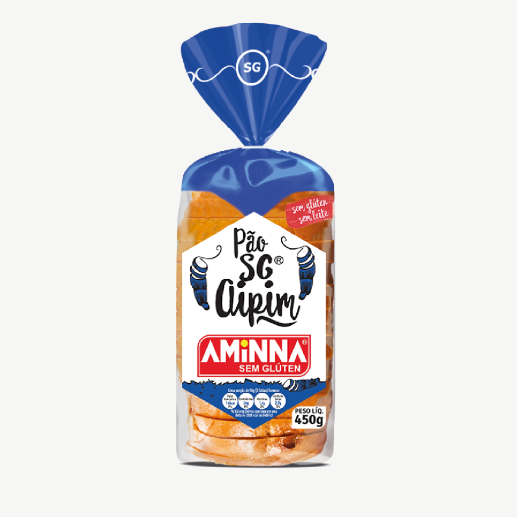 PÃO SEM GLÚTEN | AIPIM | CONGELADO AMINNA 450G