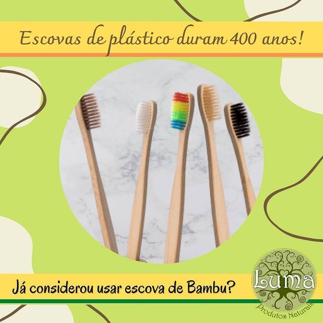 ESCOVAS ECOLÓGICAS DE BAMBU (1 UNIDADE)