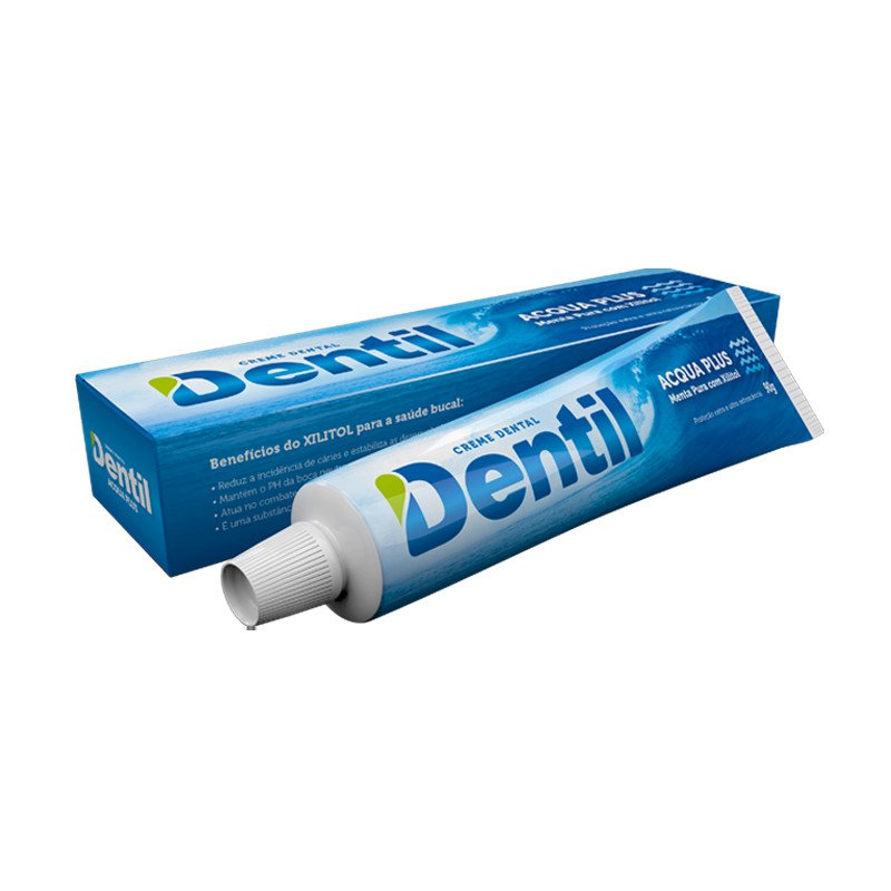 CREME DENTAL DENTIL ACQUA PLUS MENTA COM XILITOL 90G