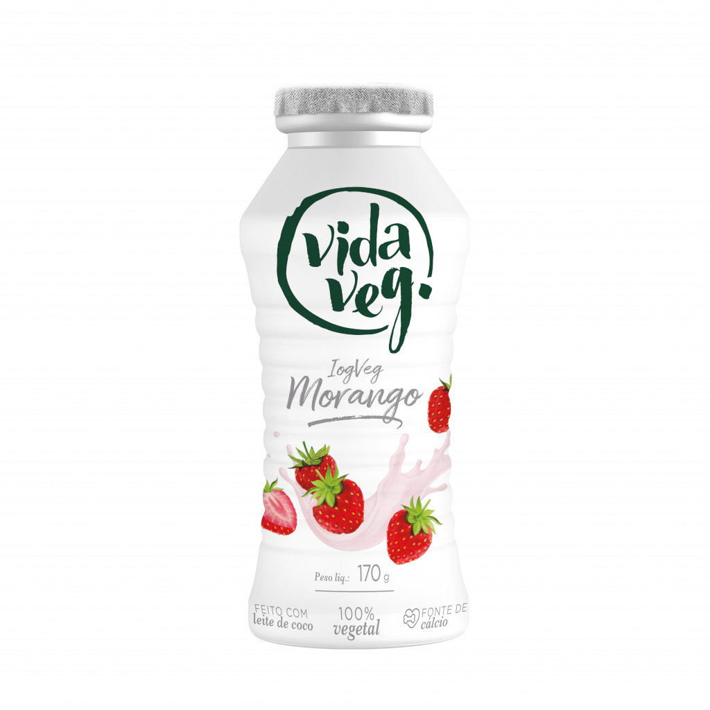 IOGURTE DE COCO COM MORANGO 170G - VIDA VEG