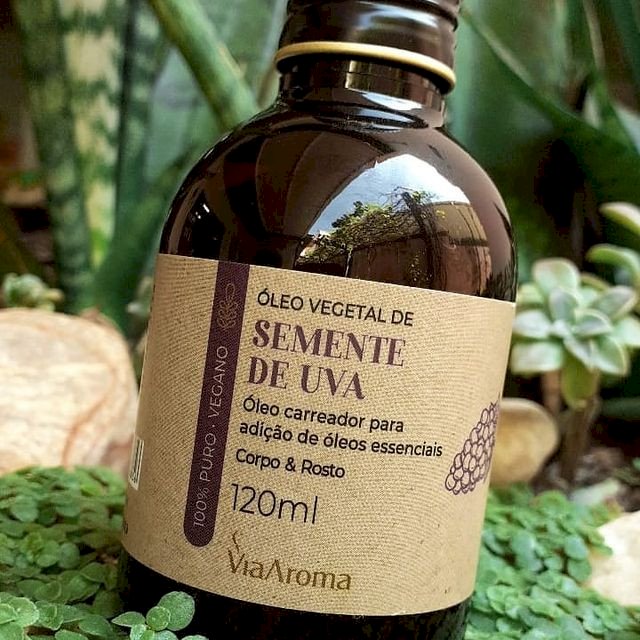 ÓLEO VEGETAL DE SEMENTE DE UVA 120ML VIA AROMA