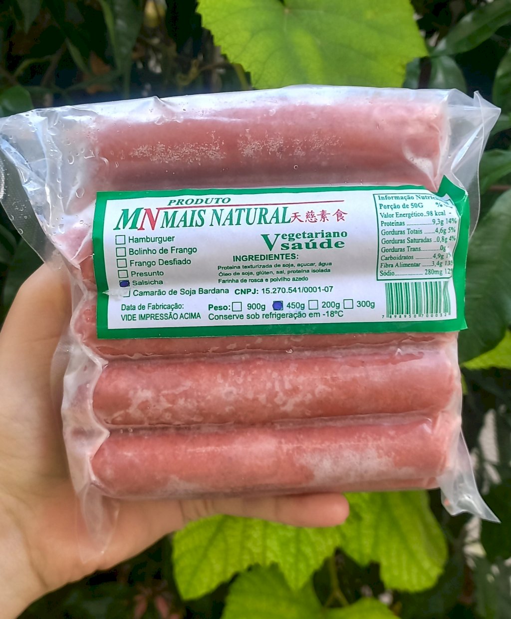 Salsicha de Soja | Mais Natural 450g